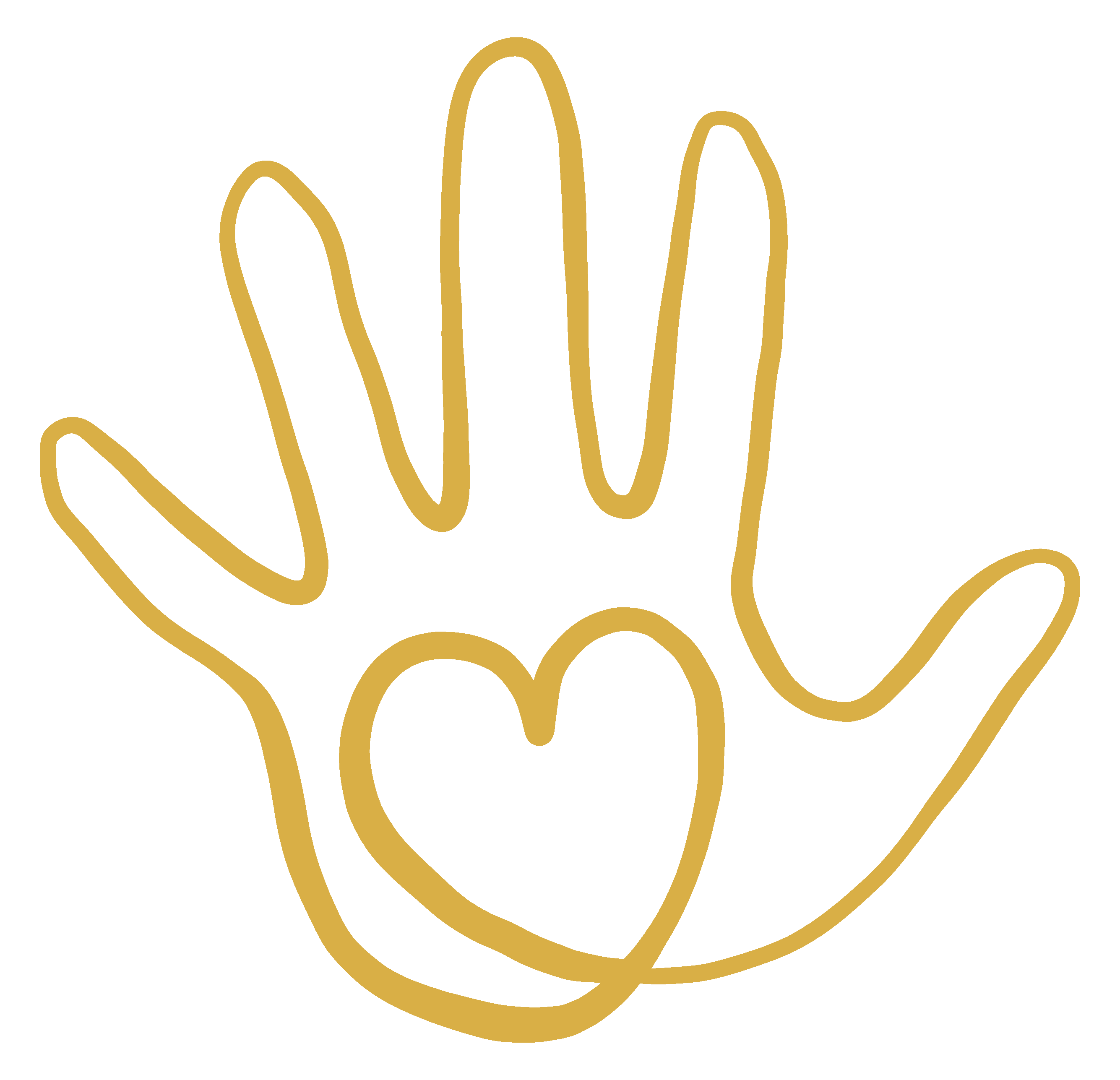 Yellow Hand Icon